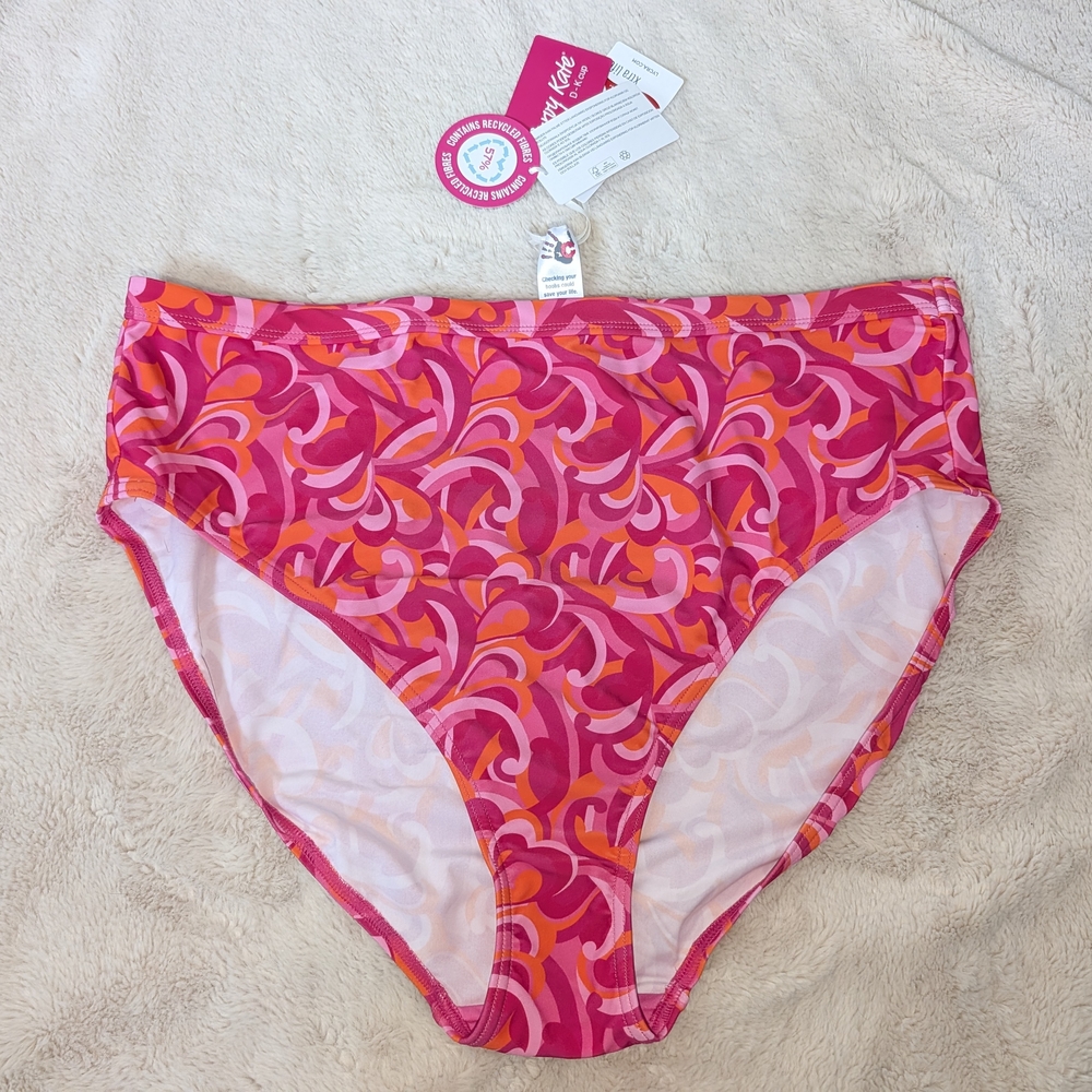Curvy Kate Retro Wave High Waist Bikini Brief Print Size UK 18 US 14